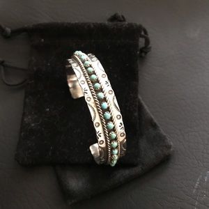 Southwestern turquoise silver bracelet